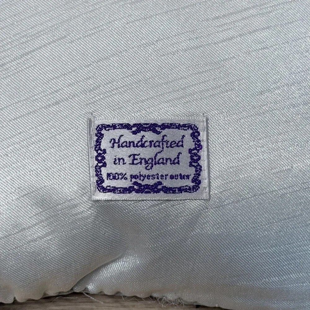 Handcrafted England Friends Were Flowers Hanging Pillow Embroidered Keepsake